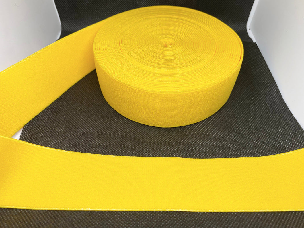OVERSTOCK 10 Yards 4cm Yellow Elastic Waistband material Custom Designer Bands Jacquard Bandz
