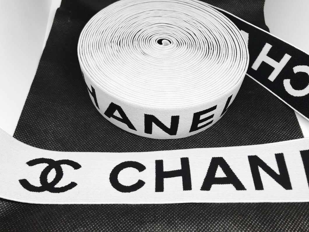 3 or 6 Yard Roll 4cm Chanel CC Designer Hat Band Elastic   Trim