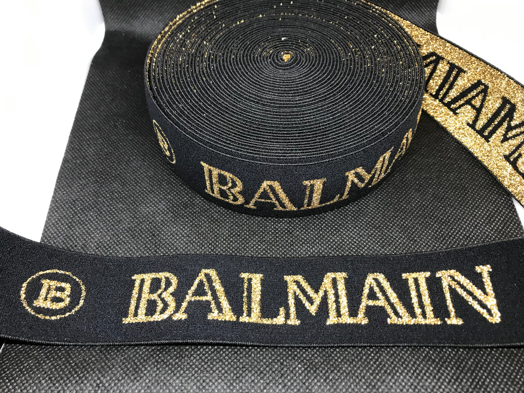 3 or 6 Yard Roll 4cm B-4  Custom Designer Hat Band Elastic   Trim Metallic