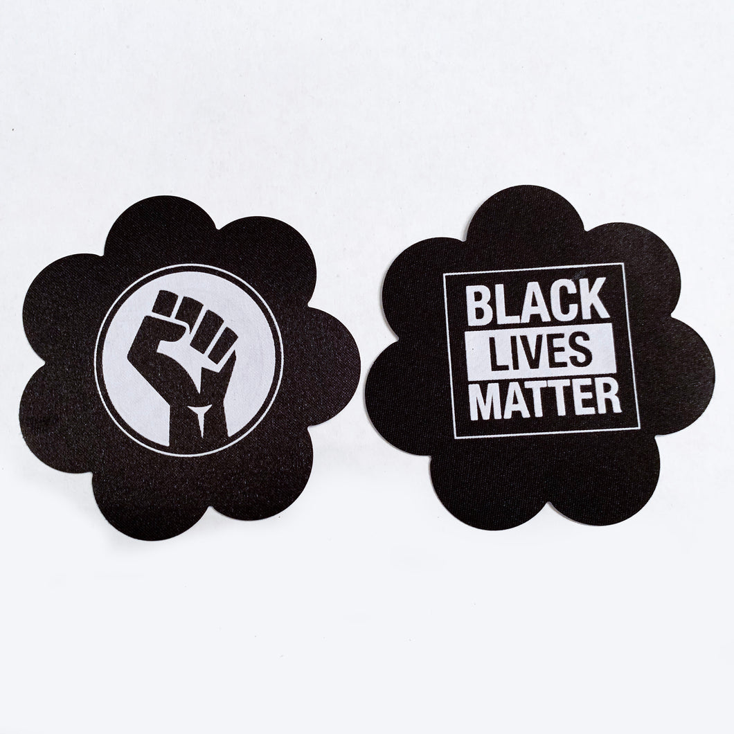 1 Pair of Black Lives Matter BLM Designer Nipple Pasties