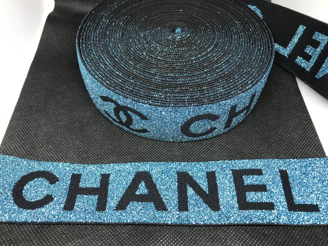OVERSTOCK 10 Yards 4cm C-1 Metallic Elastic Waistband material  Custom Designer Bands Jacquard Bandz