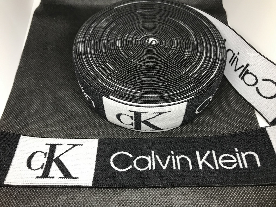 3 or 6 Yard Roll 4cm Calvin Klein CK Designer Hat Band Elastic Trim