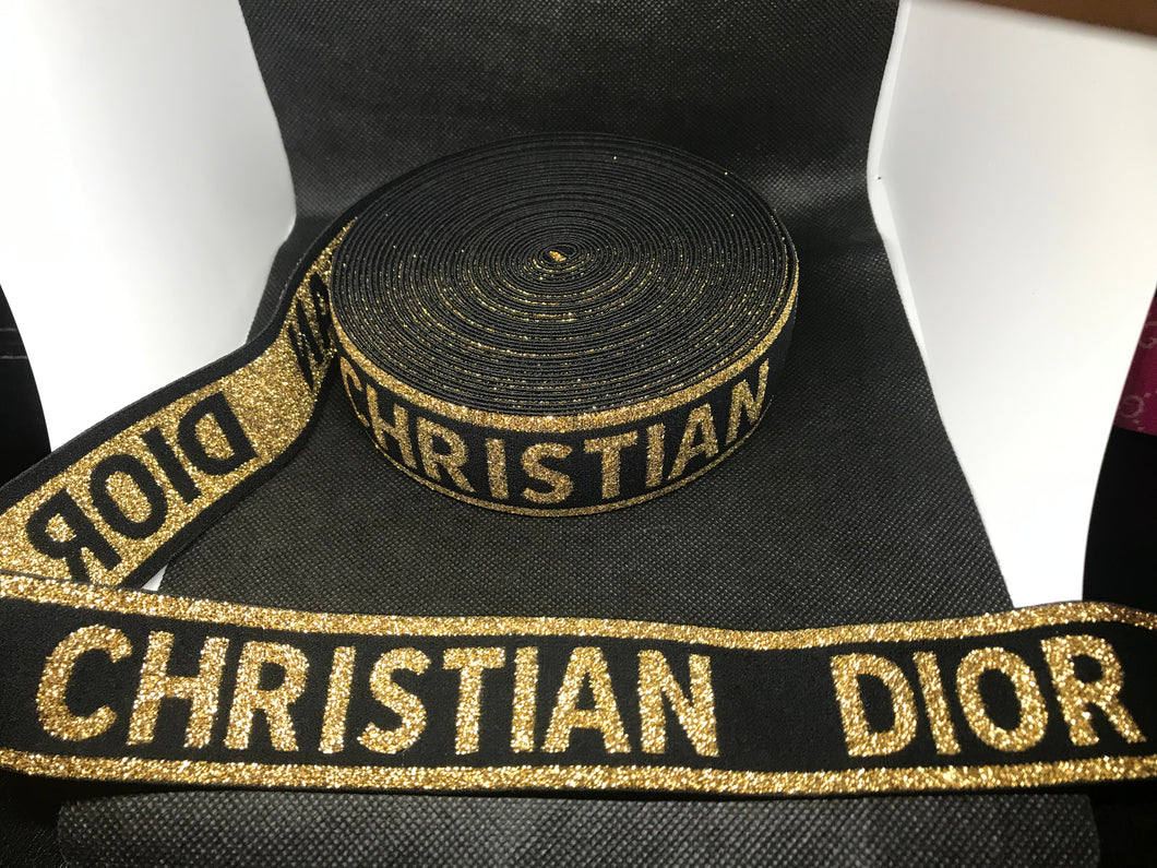 3 or 6 Yard Roll 4cm C-2  Custom Designer Hat Band Elastic   Trim Metallic