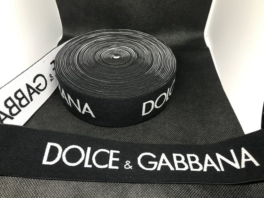 3 or 6 Yard Roll 4cm D-1 Small Logo Custom Designer Hat Band Elastic   Trim