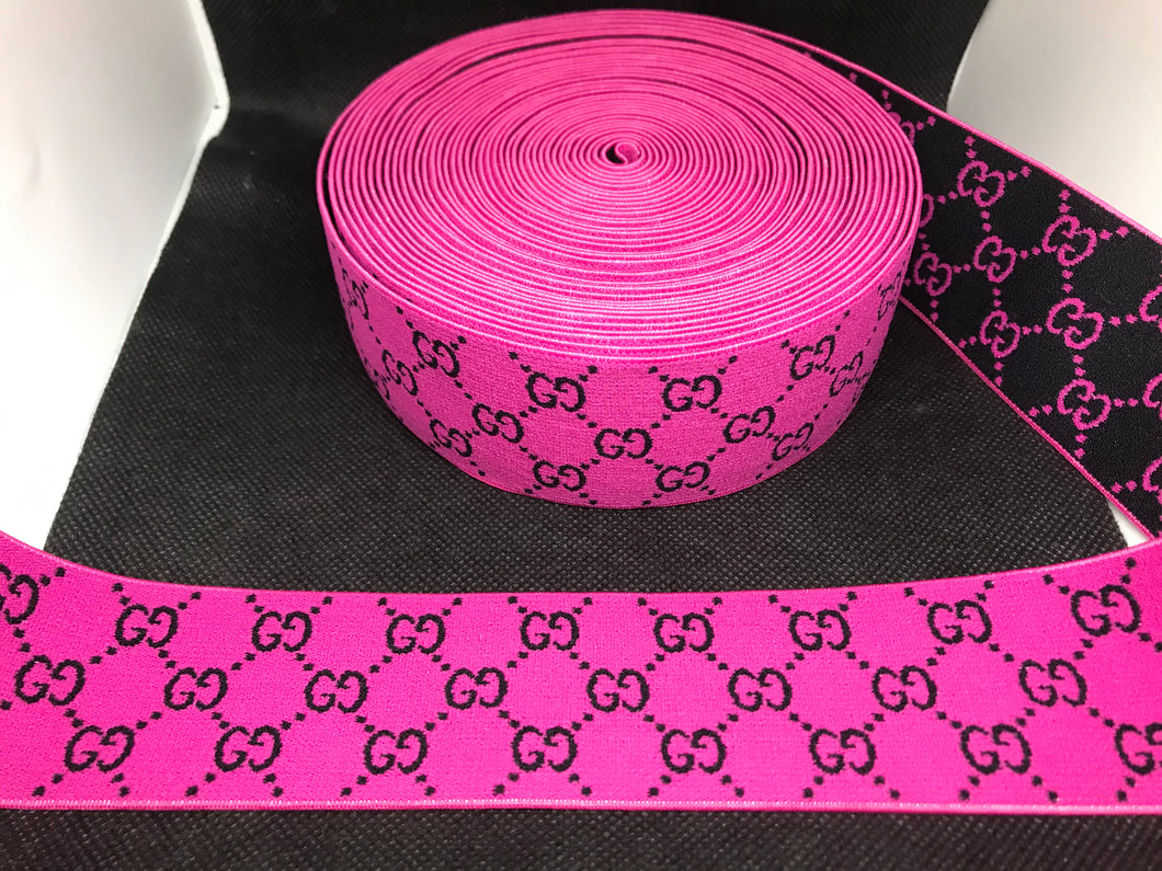 NO BULK DISCOUNTS - 10 Yard Roll 4.5cm G-1   Custom Designer Elastic Band    Jacquard Bands Trim