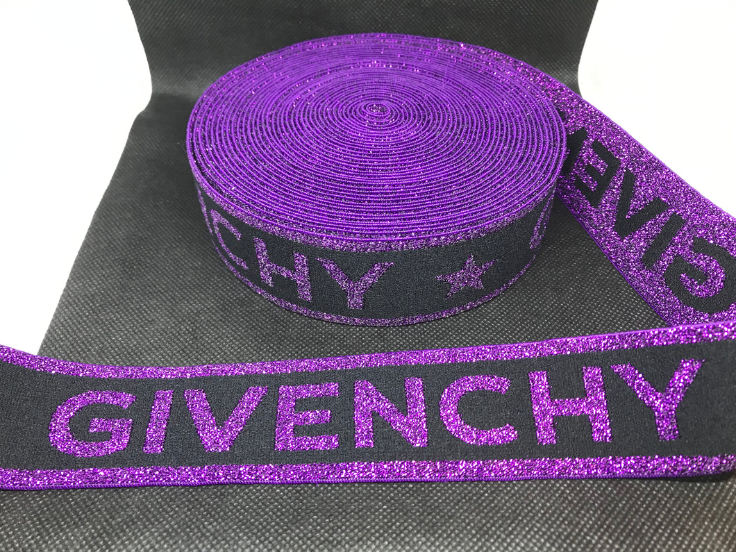 3 or 6 Yard Roll 4cm G-2  Custom Designer Hat Band Elastic  Trim Metallic
