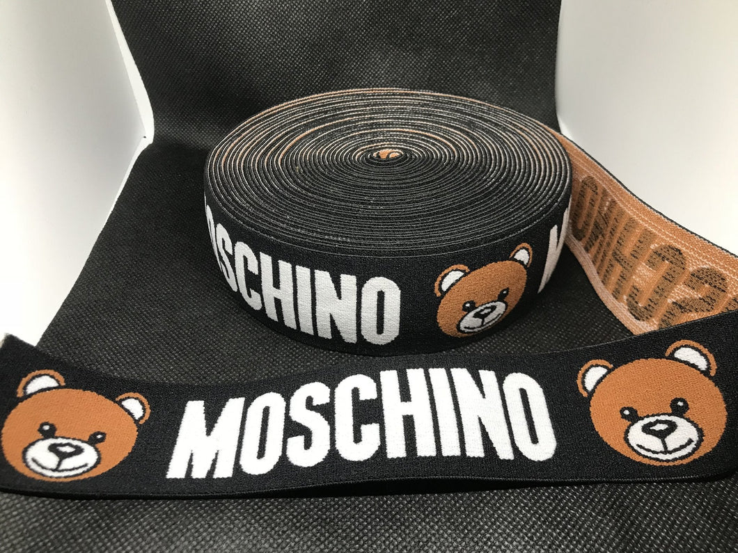 WHOLESALE - Custom Designer Elastic Bands - 1 Yard Roll of 4cm M-1 Bear      Trim