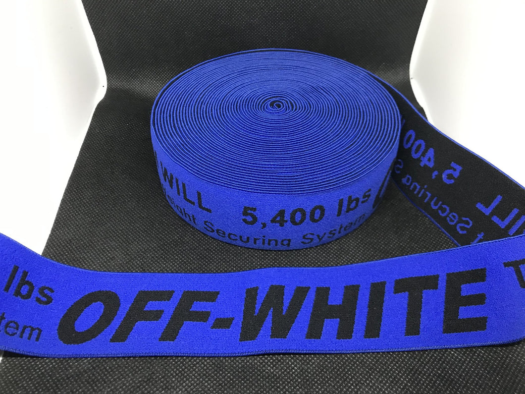 3 or 6 Yard Roll 4cm Off-White Designer Hat Band Elastic  Trim