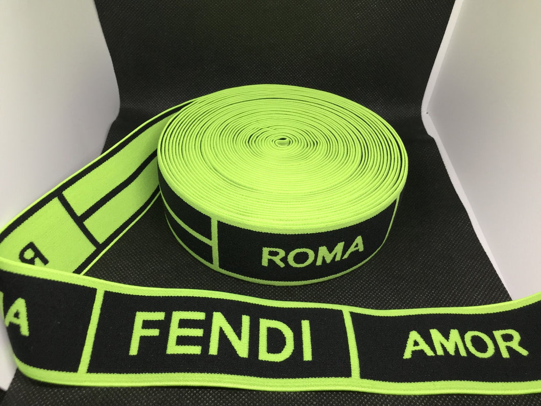 WHOLESALE - Custom Designer Elastic Bands - 1 Yard Roll of 4cm F-1      Trim