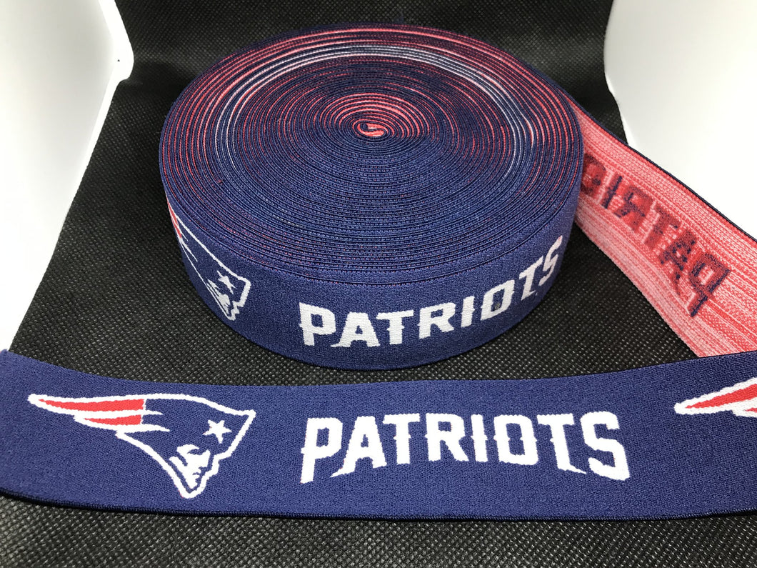 3 or 6 Yard Roll 4cm New England Patriots Sports Custom Designer Hat Band Elastic   Trim