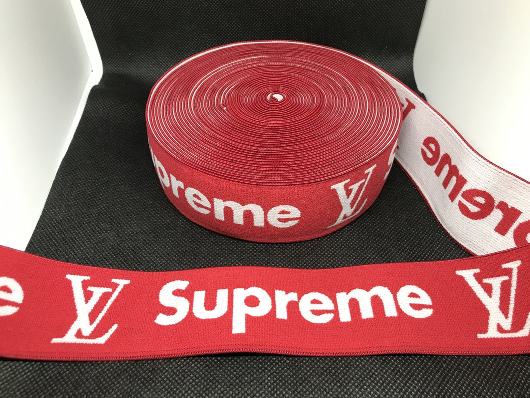3 or 6 Yard Roll 4cm Supreme LV Designer Hat Band Elastic   Trim