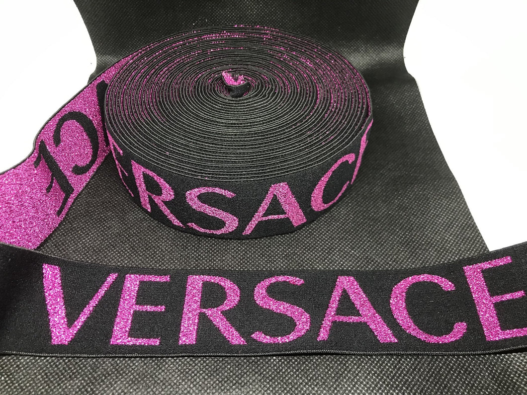 WHOLESALE - Custom Designer Elastic Bands - 1 Yard Roll of 4cm V-1 Metallic      Trim