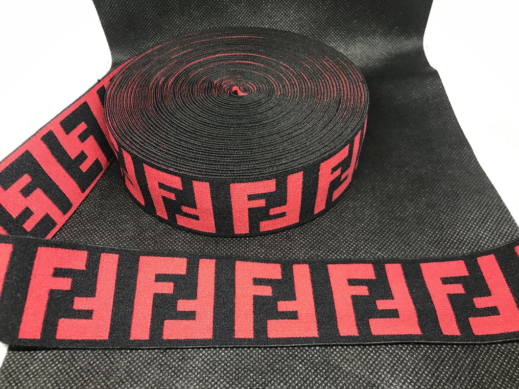 OVERSTOCK 10 Yards 4cm F-1 Elastic Waistband material  Custom Designer Bands Jacquard Bandz