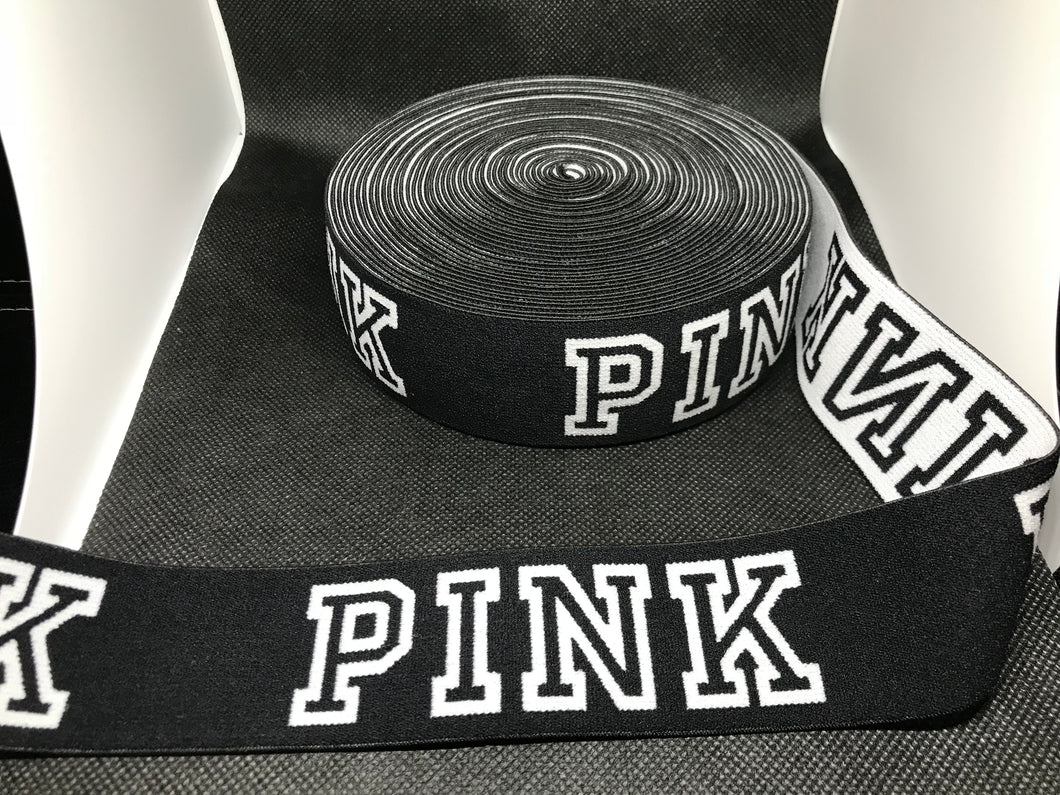 3 or 6 Yard Roll 4cm Pink Victoria Secrect Custom Designer Hat Band Elastic   Trim