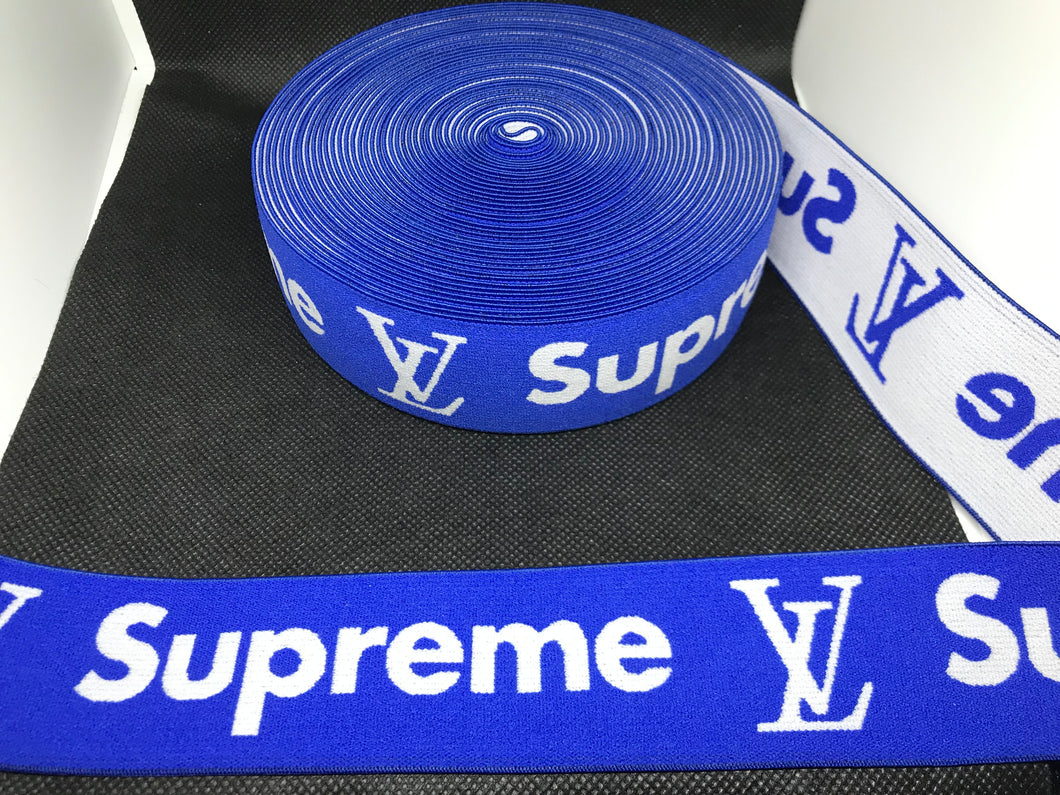 10 Yard Roll 4cm Supreme LV Designer Elastic Band    Jacquard Bands Trim