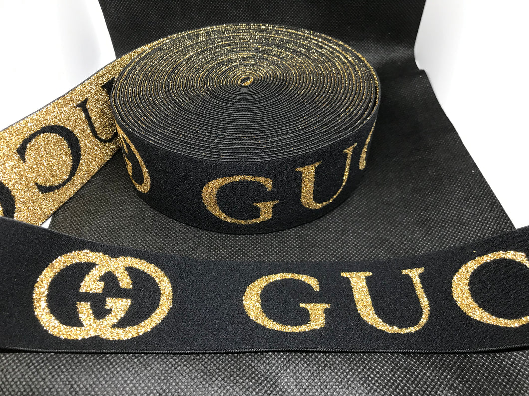 10 Yard Roll 4.5cm G-1    Custom Designer Elastic Band    Jacquard Bands Trim Metallic