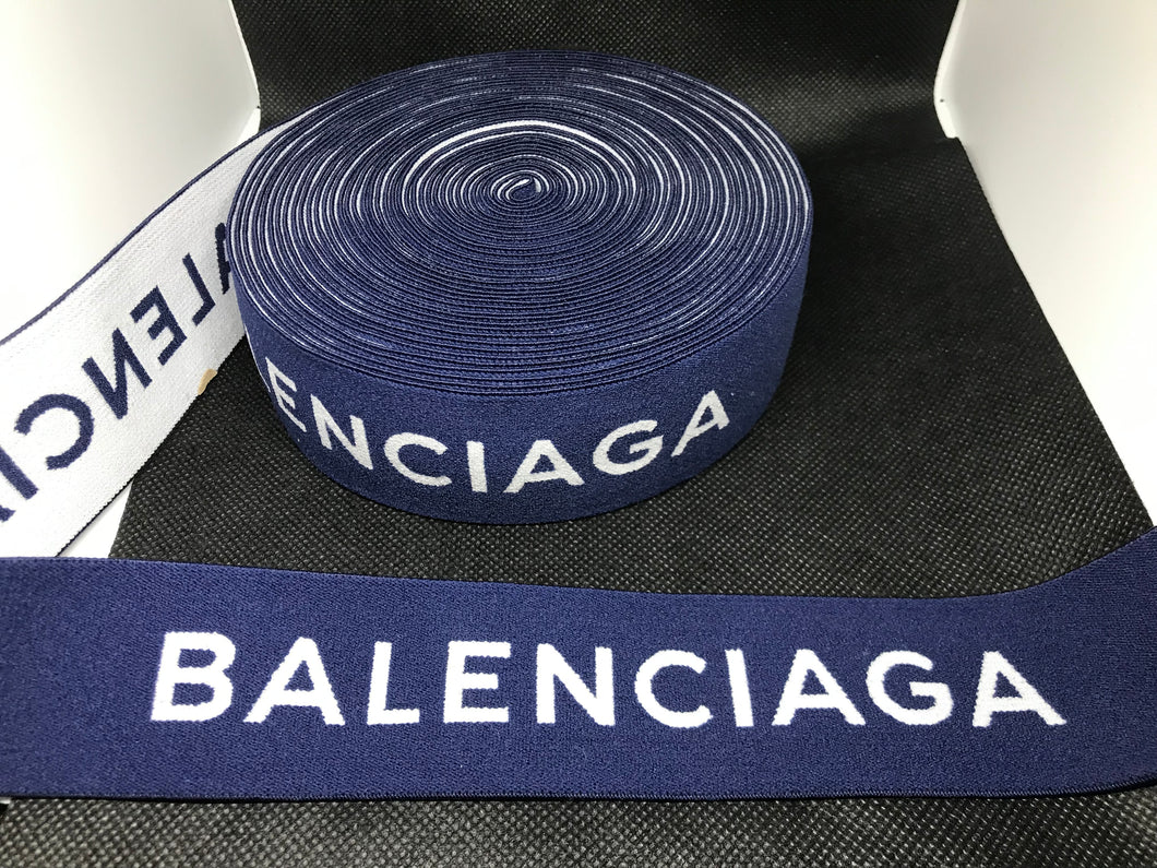 10 Yard Roll 4cm Balenciaga BB Designer Elastic Band    Jacquard Bands Trim