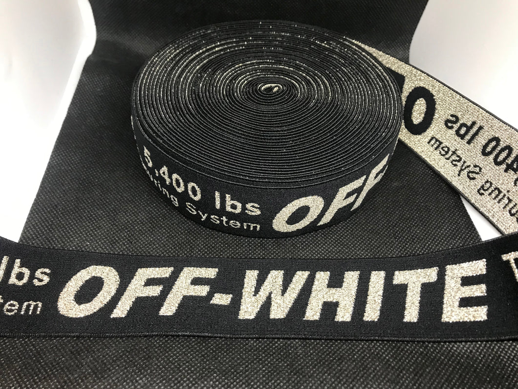 3 or 6 Yard Roll 4cm O-1  Custom Designer Hat Band Elastic  Trim Metallic