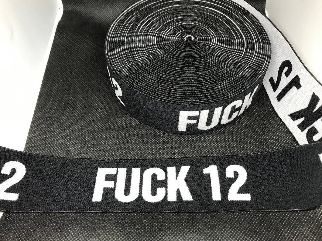 10 Yard Roll 4cm Fuck 12 Designer Elastic Band    Jacquard Bands Trim