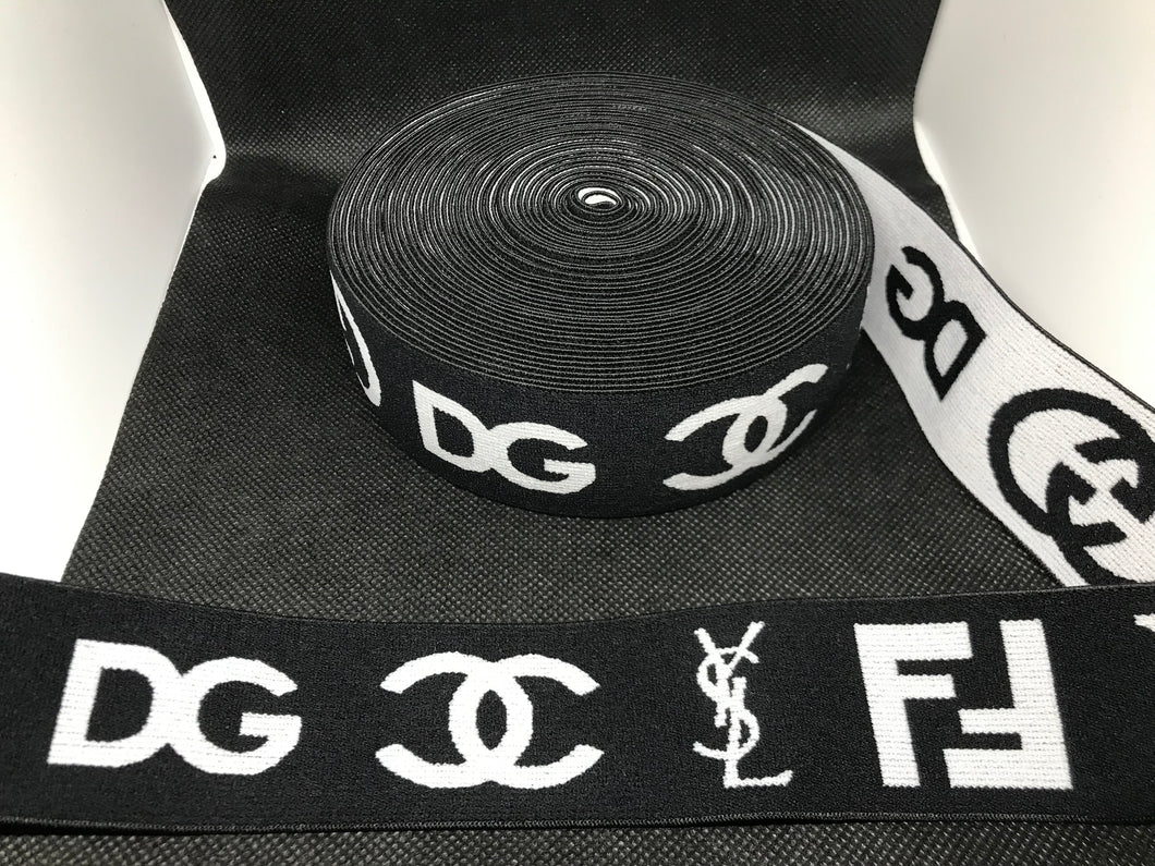 10 Yard Roll 4cm  Custom Designer Elastic Band   Jacquard Bands Trim