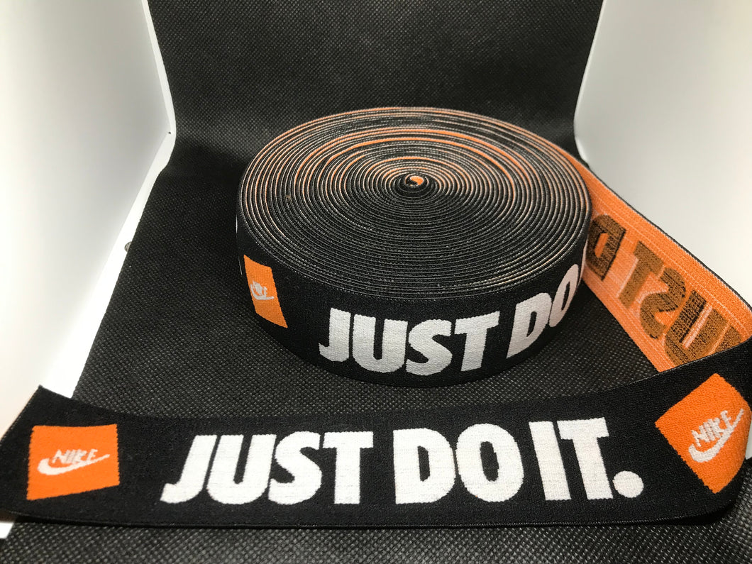 10 Yard Roll 4cm Nike Designer Elastic Band    Jacquard Bands Trim