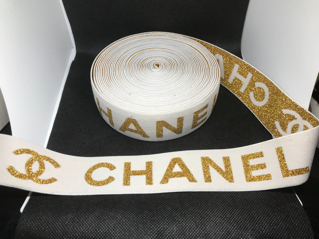 WHOLESALE - Custom Designer Elastic Bands - 1 Yard Roll of 4cm C-1 Metallic      Trim
