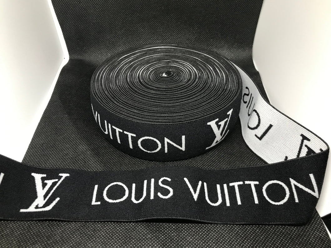 WHOLESALE - Designer Elastic Bands - 1 Yard Roll of 4cm Louis Vuitton LV      Trim
