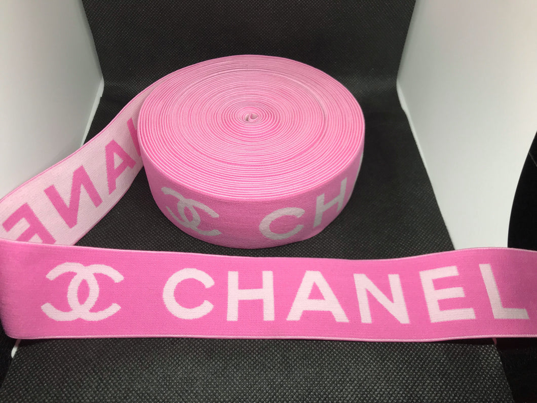 NO BULK DISCOUNTS - 10 Yard Roll 4cm C-1 Pink Custom Designer Elastic Band    Jacquard Bands Trim