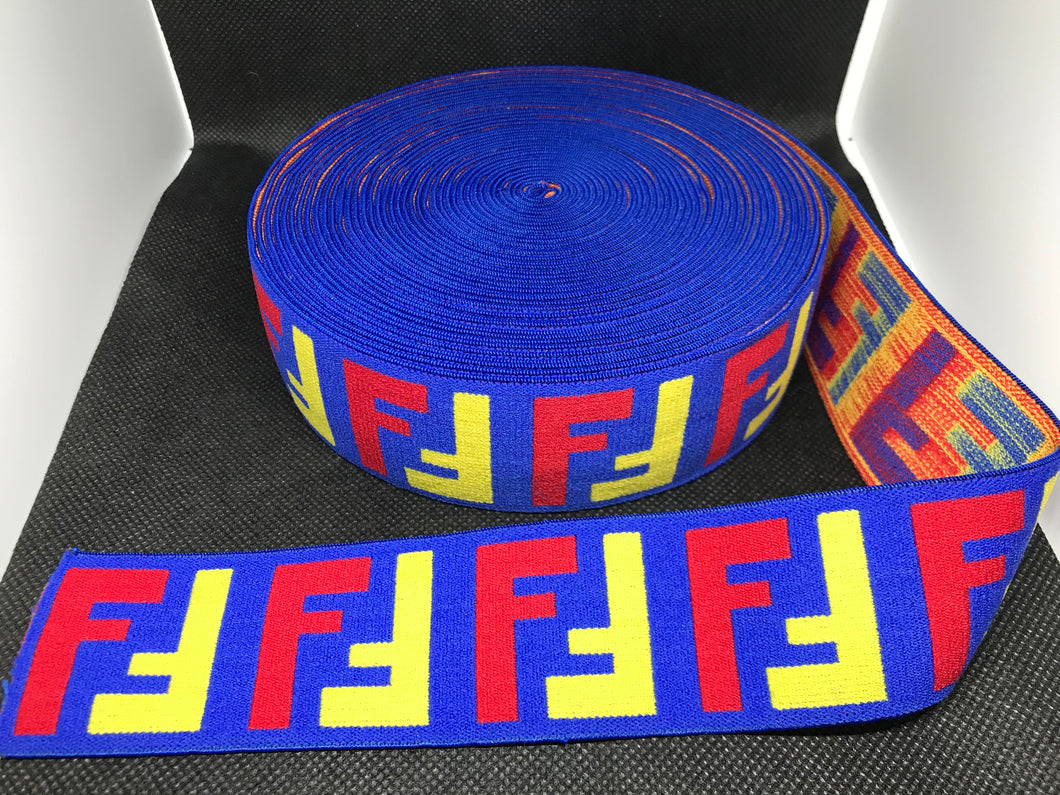 NO BULK DISCOUNTS - 10 Yard Roll 4cm F-1 Custom Designer Elastic Band    Jacquard Bands Trim