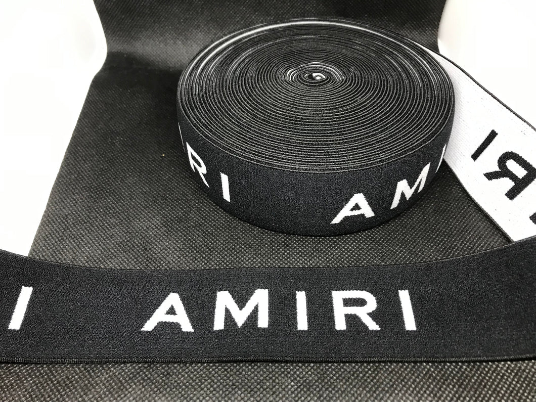 WHOLESALE - Custom Designer Elastic Bands - 1 Yard Roll of 4cm Amiri      Trim