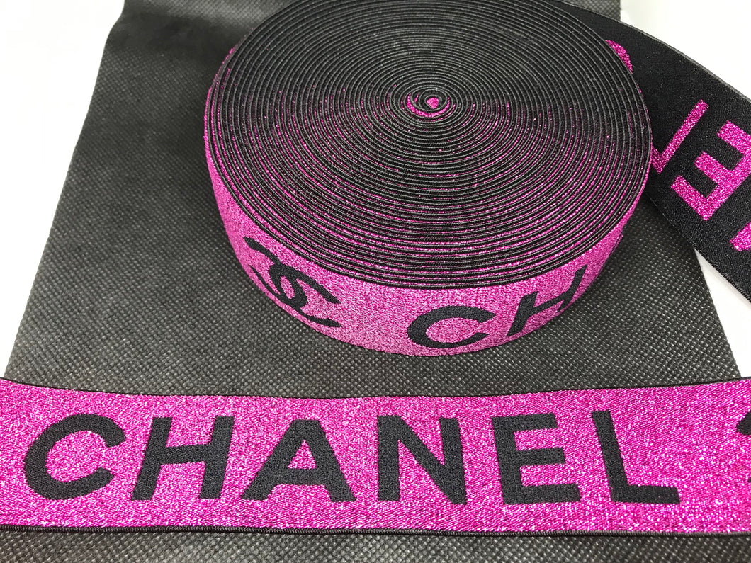 10 Yard Roll 4cm C-1  Custom Designer Elastic Band    Jacquard Bands Trim Metallic