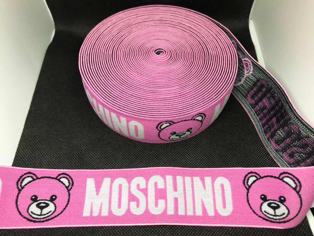 WHOLESALE - Designer Elastic Bands - 1 Yard Roll of 4cm Moschino Bear      Trim