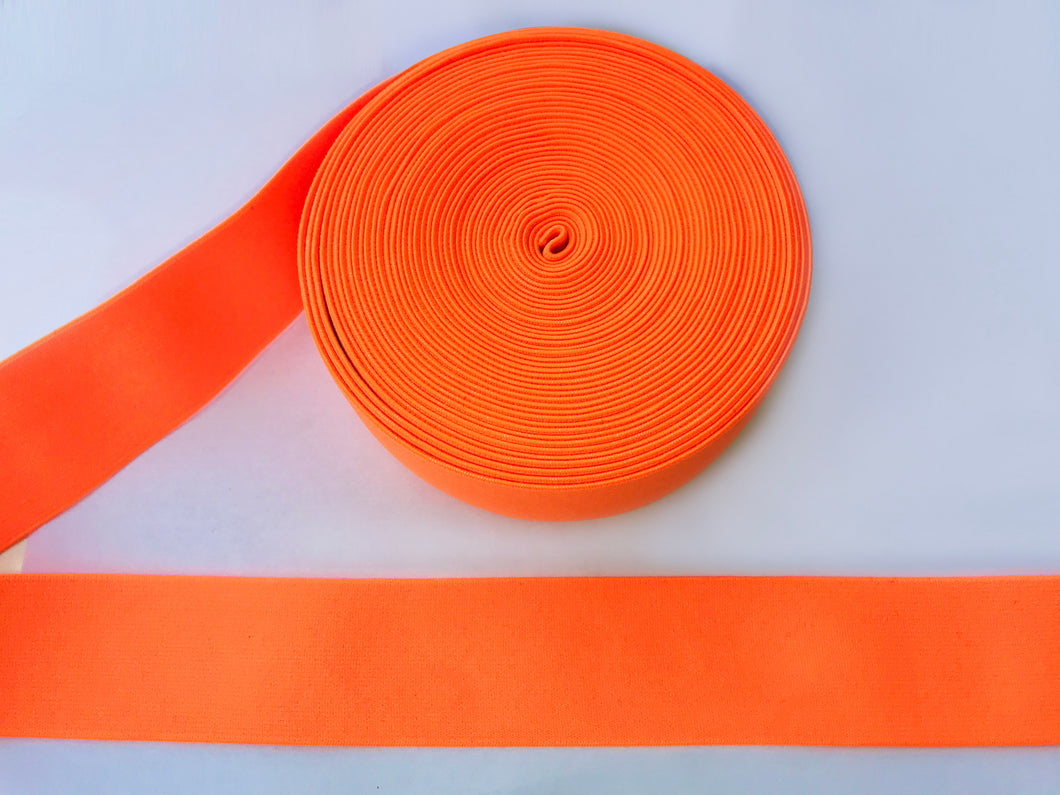 3 or 6 Yard Roll 4cm Neon Orange Custom Designer Hat Band Elastic   Trim