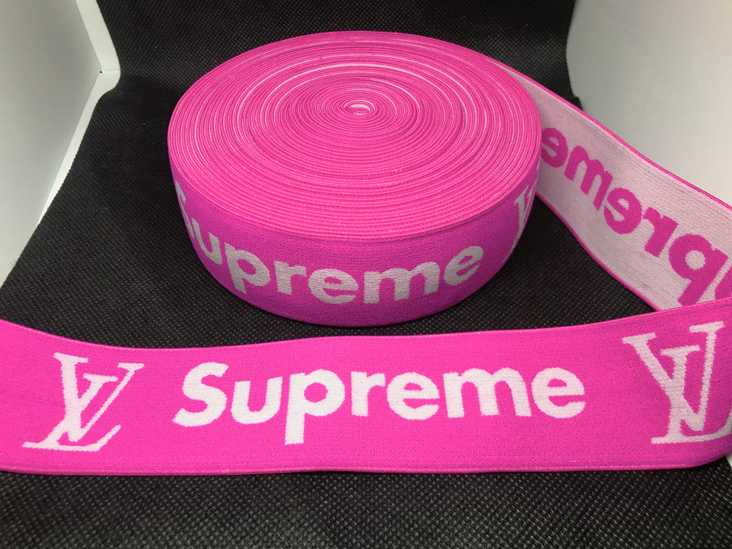 3 or 6 Yard Roll 4cm Supreme LV Designer Hat Band Elastic   Trim
