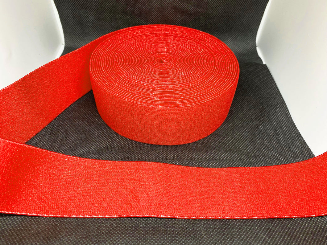 OVERSTOCK 10 Yards 4cm Light Red Elastic Waistband material Custom Designer Bands Jacquard Bandz