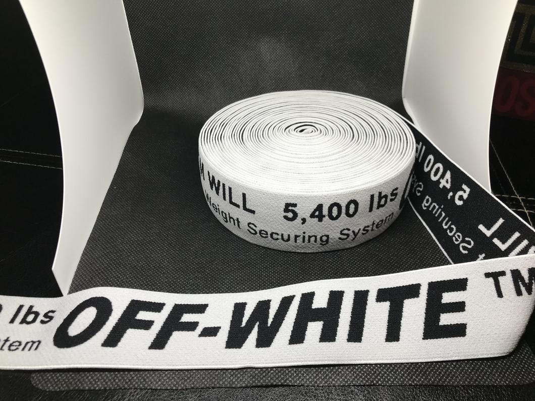 3 or 6 Yard Roll 4cm Off-White Designer Hat Band Elastic   Trim