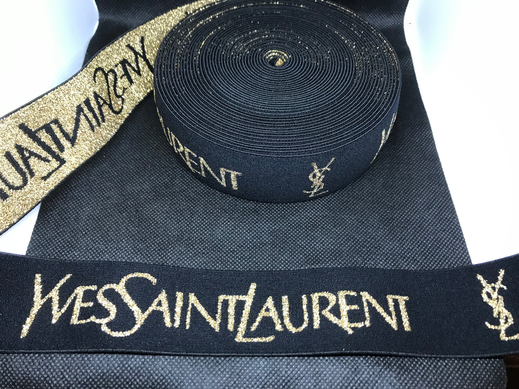 3 or 6 Yard Roll 4cm Y-1  Custom Designer Hat Band Elastic   Trim Metallic